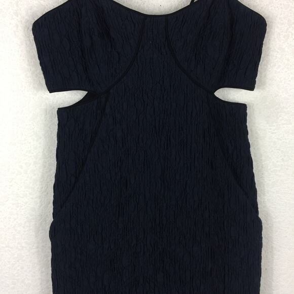 NWT Jonathan Simkhai Blue Crinkle Textured Cut Out Bodycon Dress Size 8 Cocktail - Picture 9 of 14